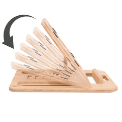 Portable Bamboo Laptop Stand, Adjustable Height