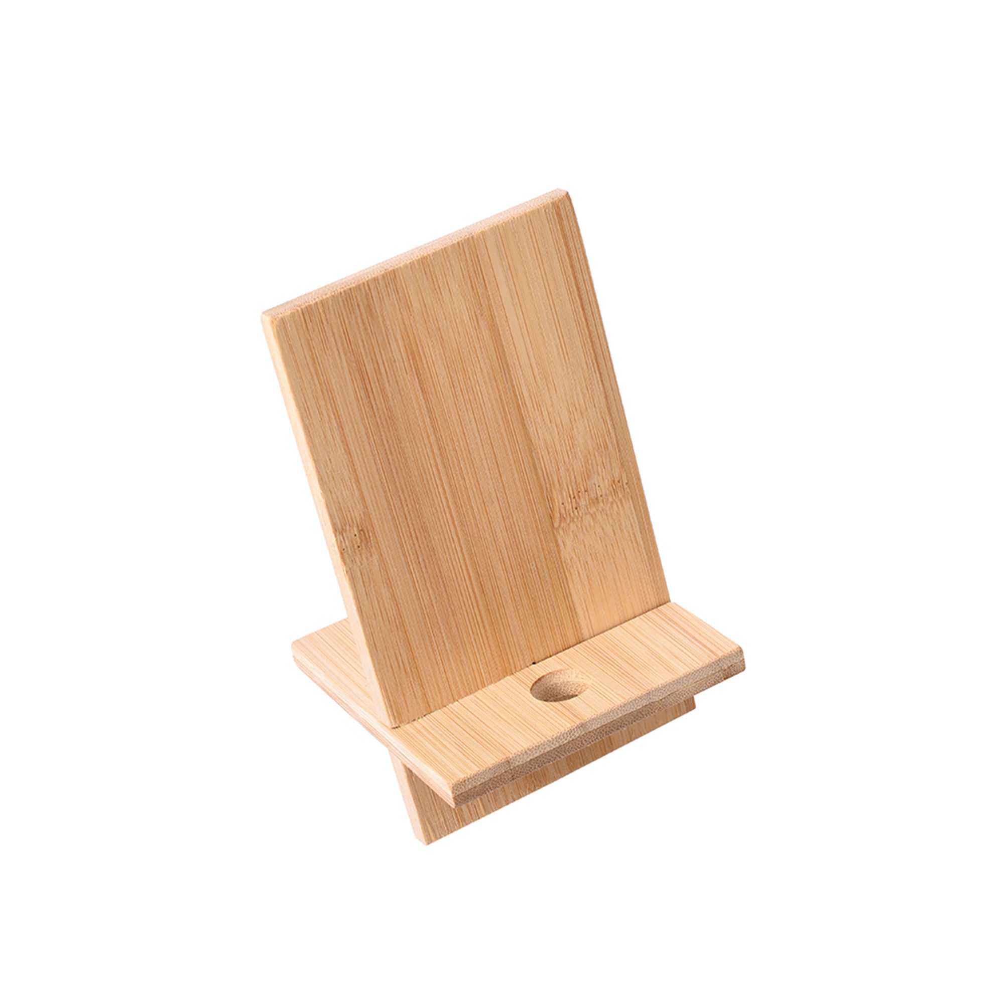 Bamboo phone holder for desk, table cellphone stand