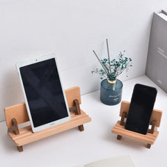 Beech Wood Phone Stand, Wooden iPad Stand, Park Benches Shape Phone Holder for Desk