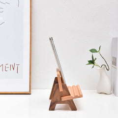 Beech Wood Phone Stand, Wooden iPad Stand, Park Benches Shape Phone Holder for Desk