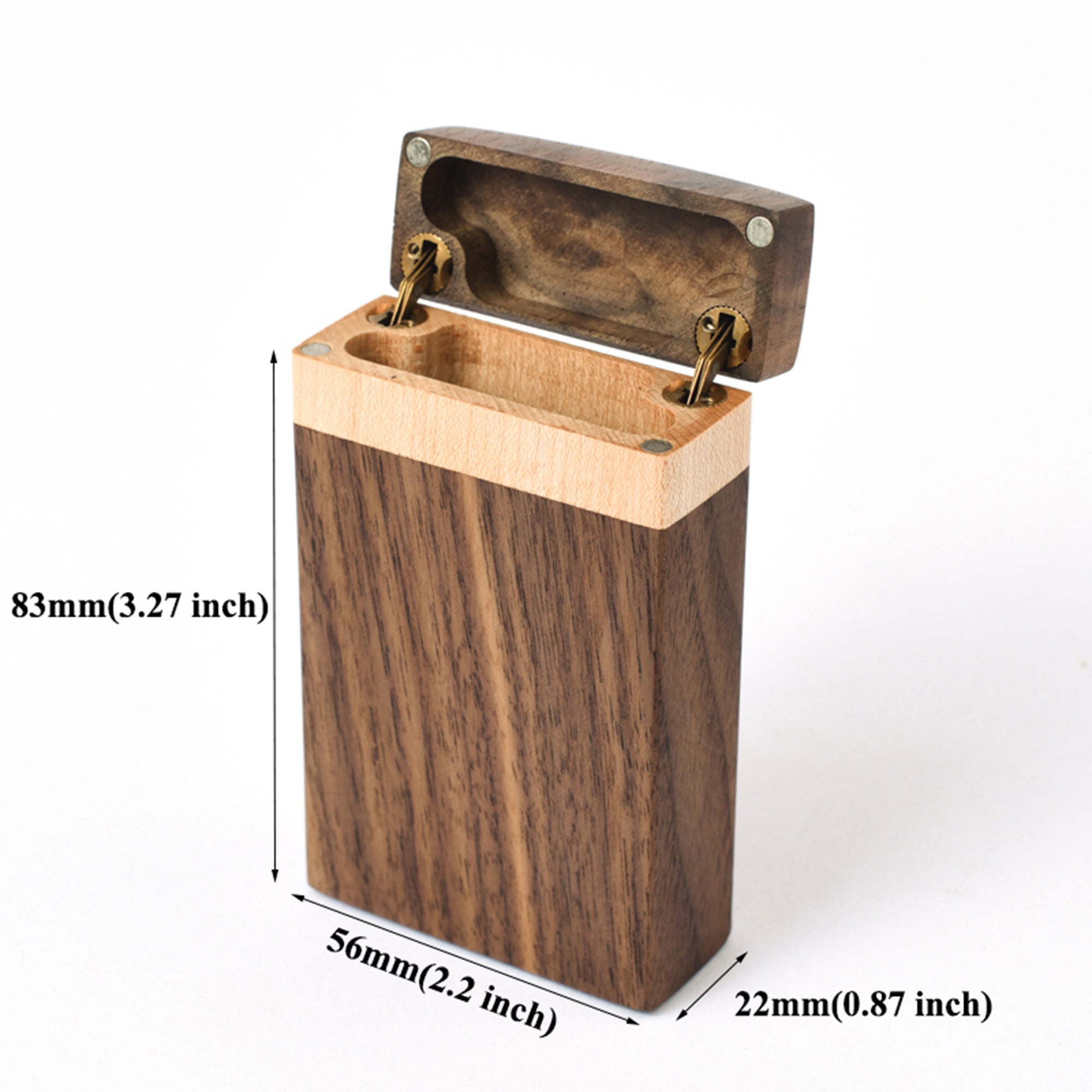 Handcrafted Walnut Wood Cigarette Case for 85mm King Size Cigarettes