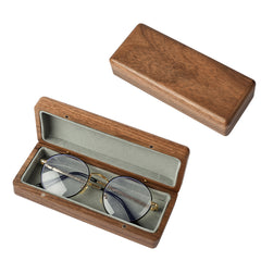 Walnut wood glasses case, beech wood eyeglasses case, rectangle eyewear sunglasses box, glasses accessories