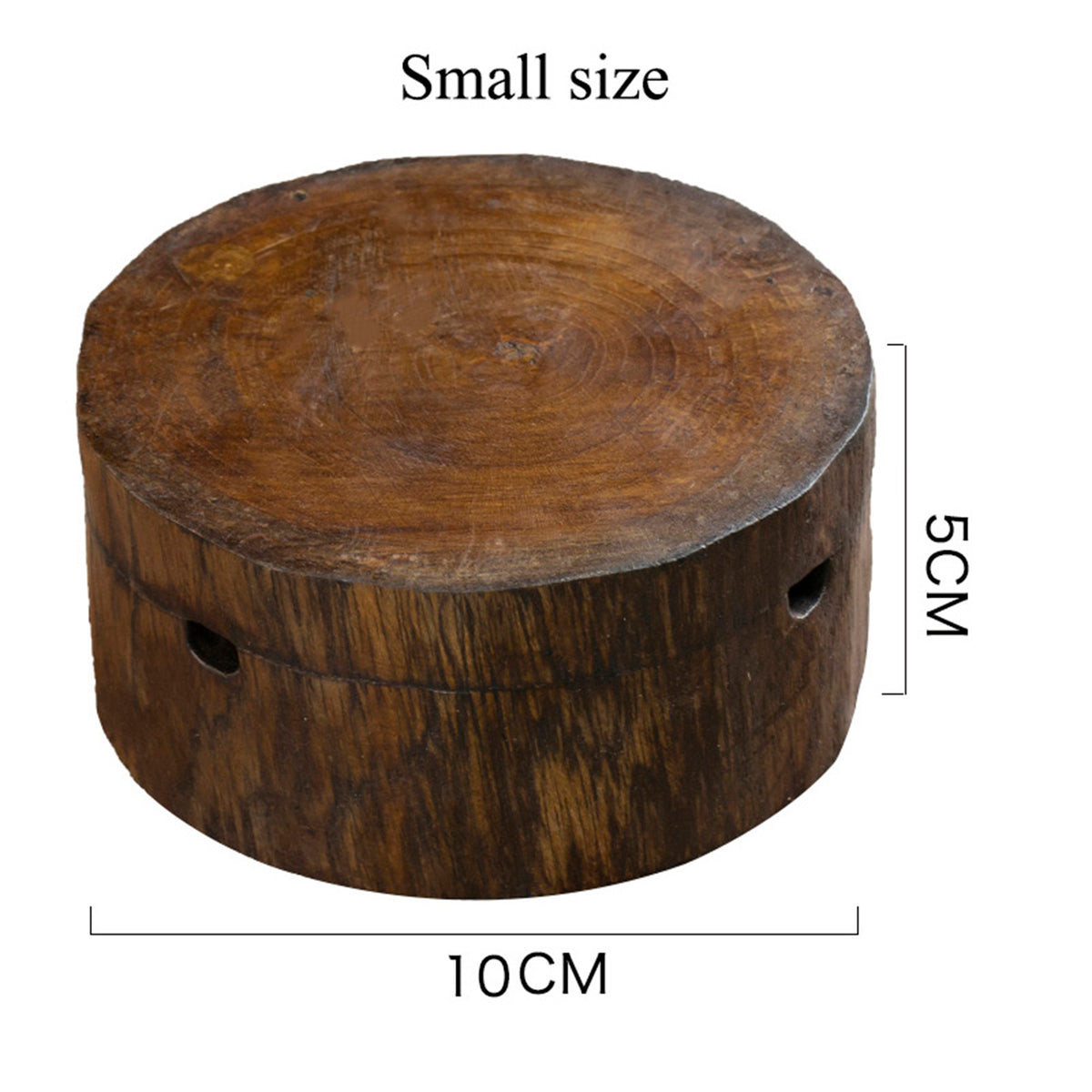 Rustic Wood Cigar Ashtray with Lid, Round Ashtray for Cigarettes