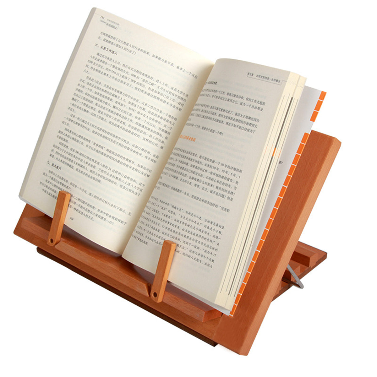 Beech Wood Book Stand, Kitchen Recipe Cookbook Display Holder, iPad Reading Stand