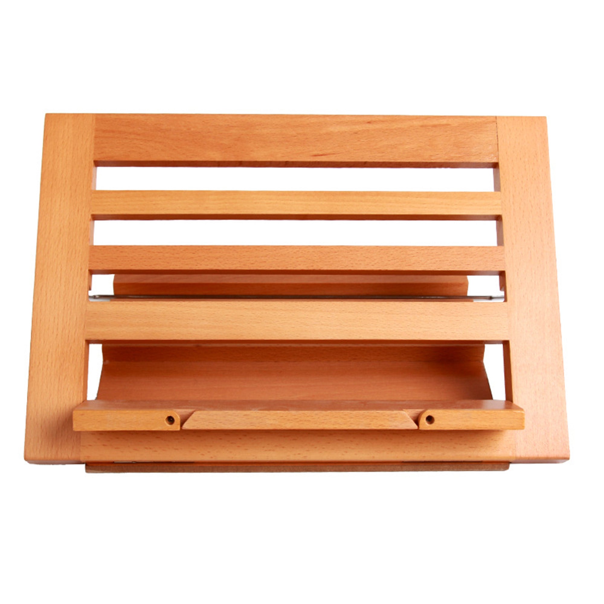 Beech Wood Book Stand, Kitchen Recipe Cookbook Display Holder, iPad Reading Stand