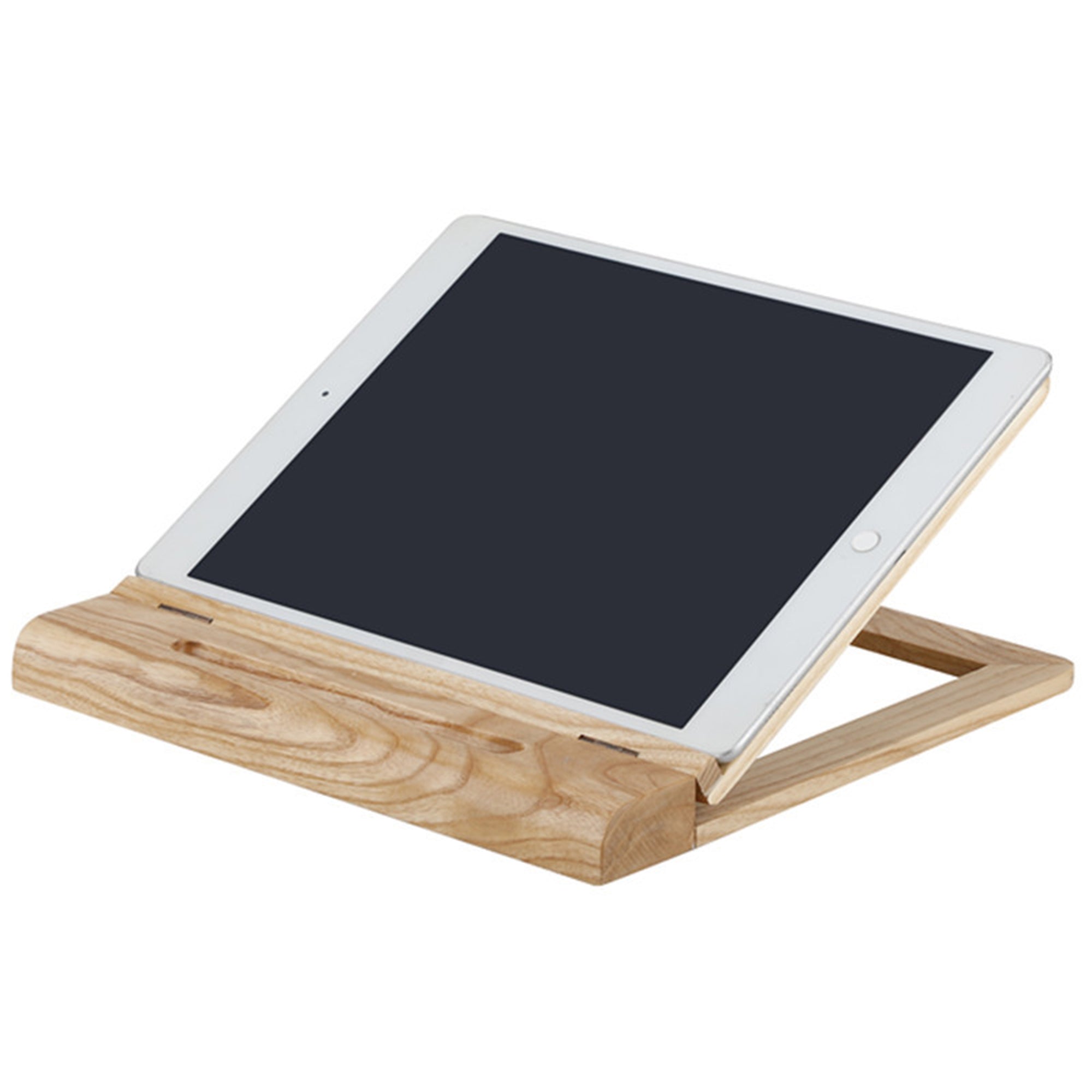 Wooden Laptop Stand with Wrist Rest, Walnut Wood Notebook Computer Stand with Phone Holder Pen Holder, iPad Pro Stand for Desk