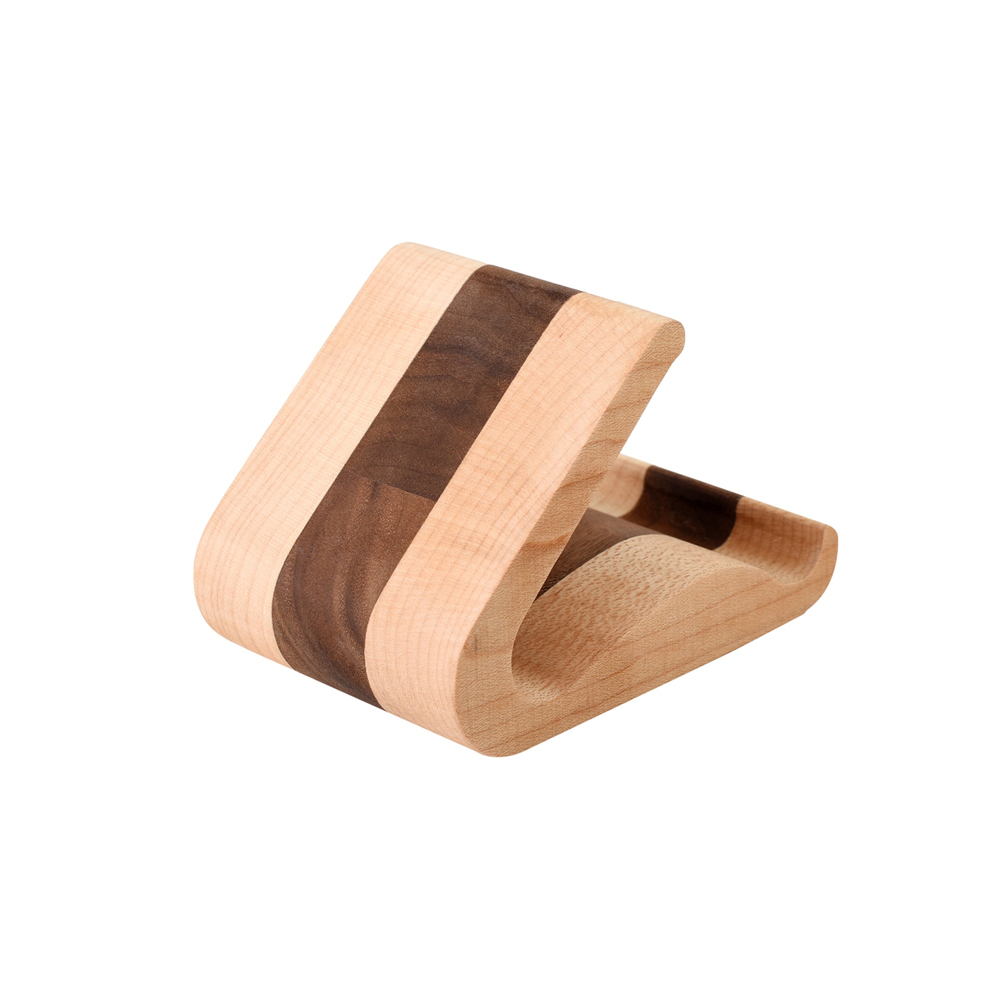 Solid Wood Phone Stand for Desk, Walnut and Maple Wood iPhone Holder, Phone Accessories