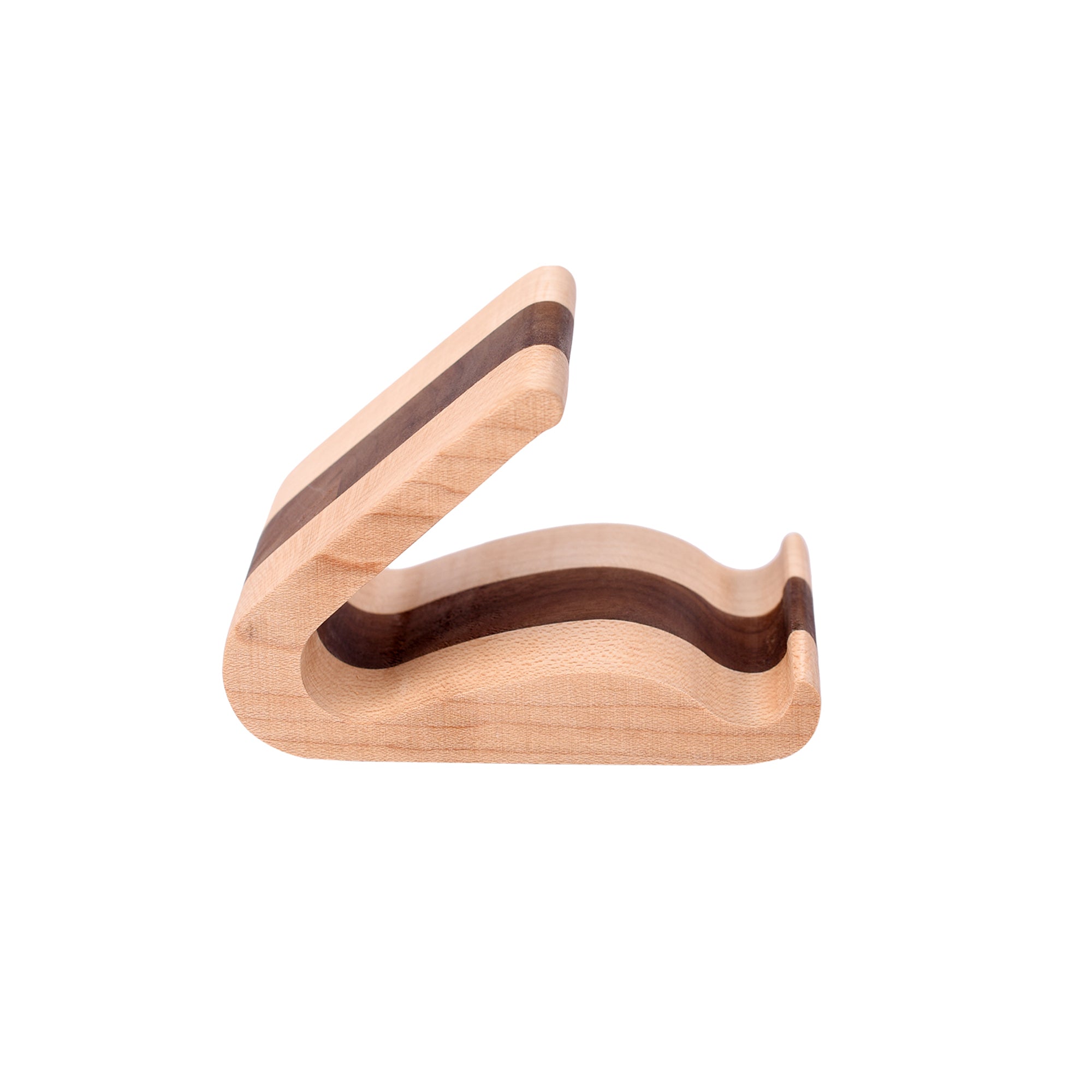 Solid Wood Phone Stand for Desk, Walnut and Maple Wood iPhone Holder, Phone Accessories