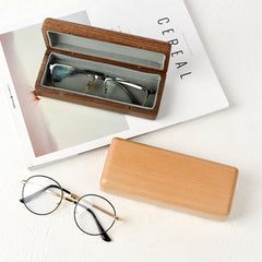 Walnut wood glasses case, beech wood eyeglasses case, rectangle eyewear sunglasses box, glasses accessories