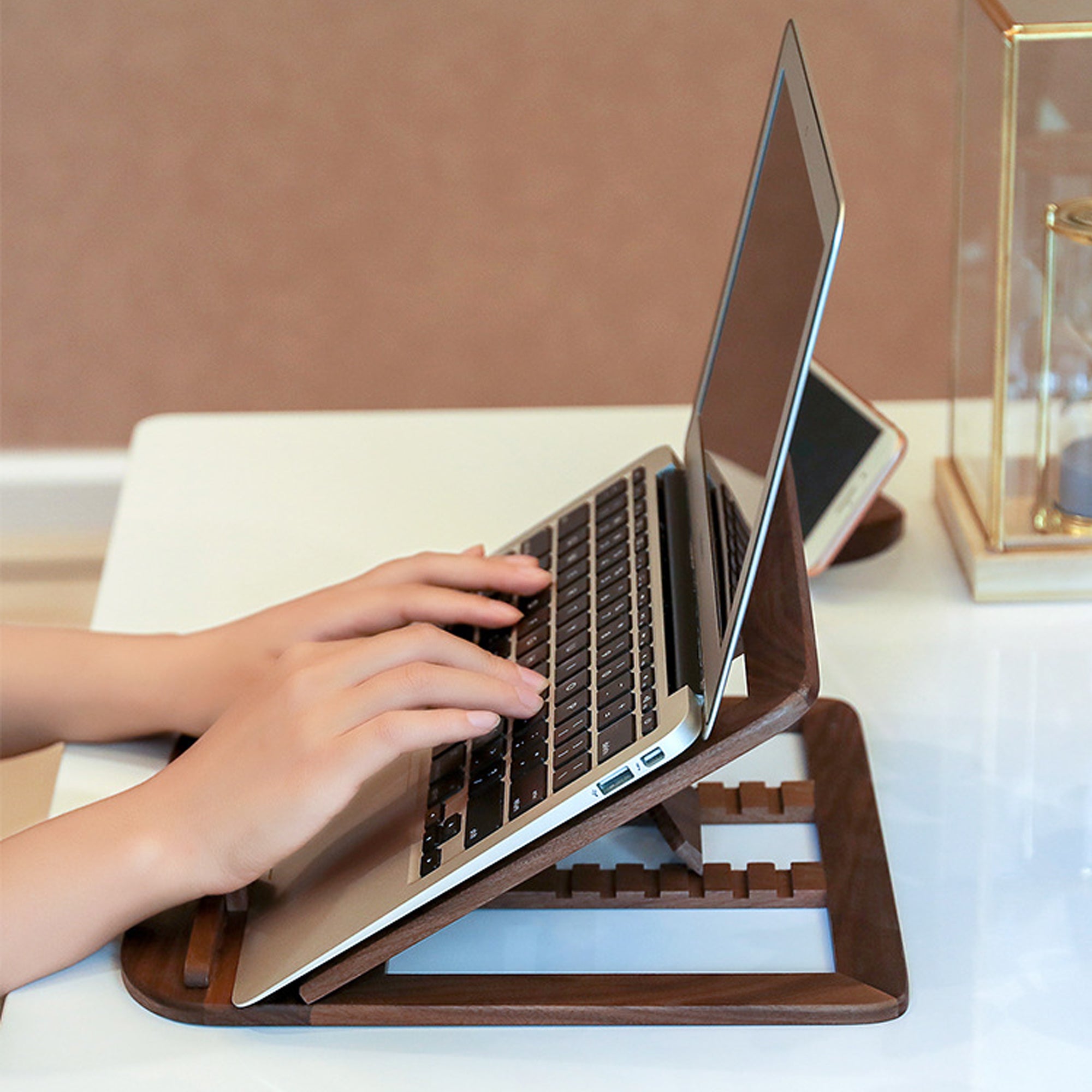 Foldable Wood Laptop Stand