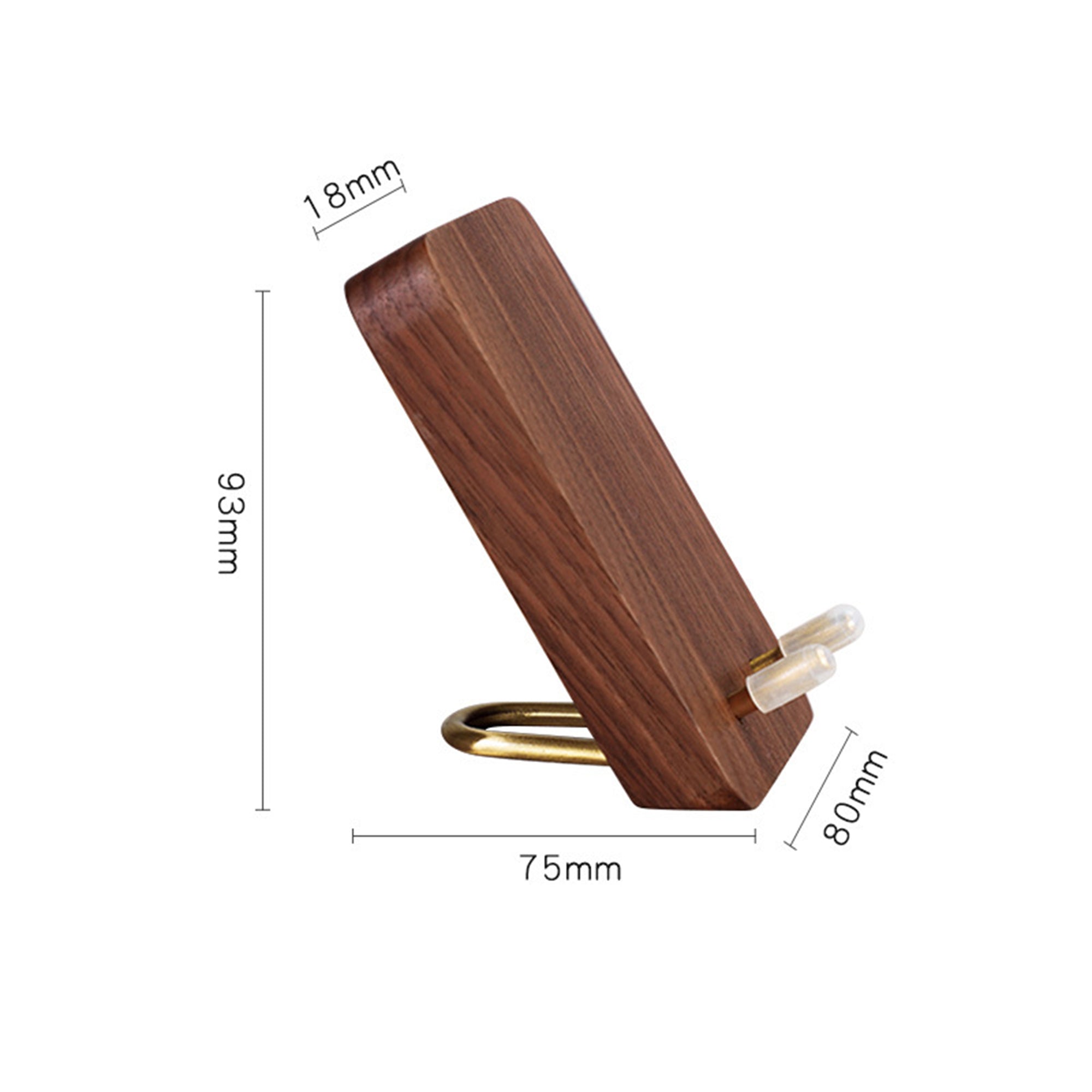 Walnut wood phone stand for desk, beech wood cell phone holder, phone accessories