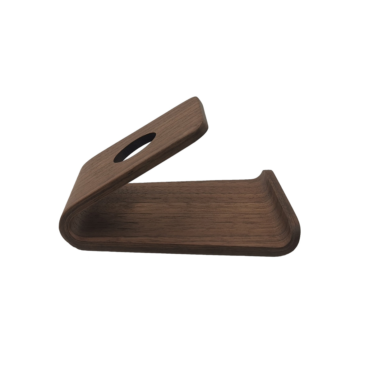 Walnut Wood Phone Stand, Desk Wooden iPhone Holder, Cellphone Stand