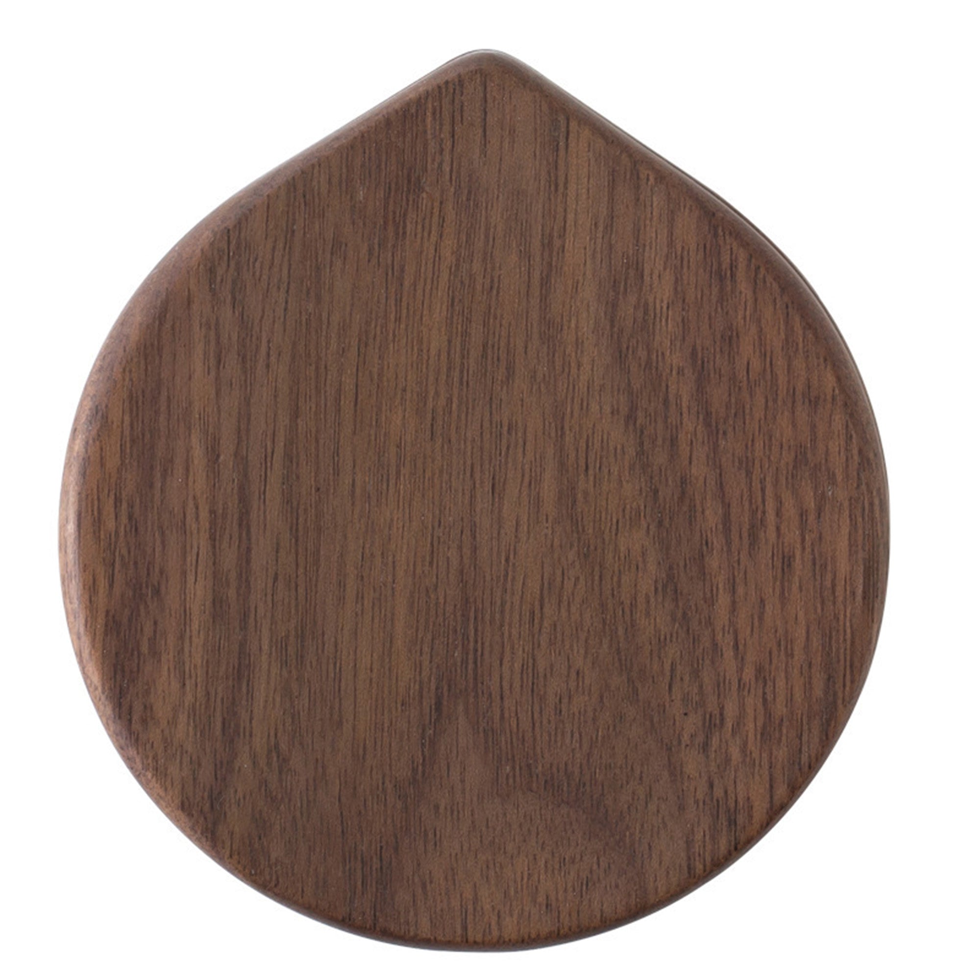 Small Round Walnut Wood Pocket Mirror for Women