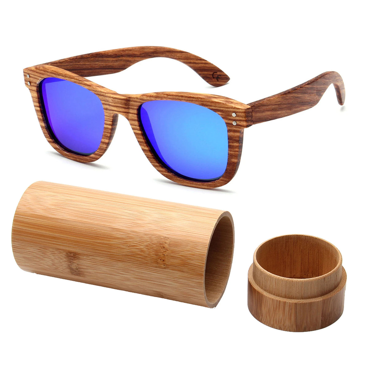 Zebra Wood Polarized Sunglasses for Men and Women