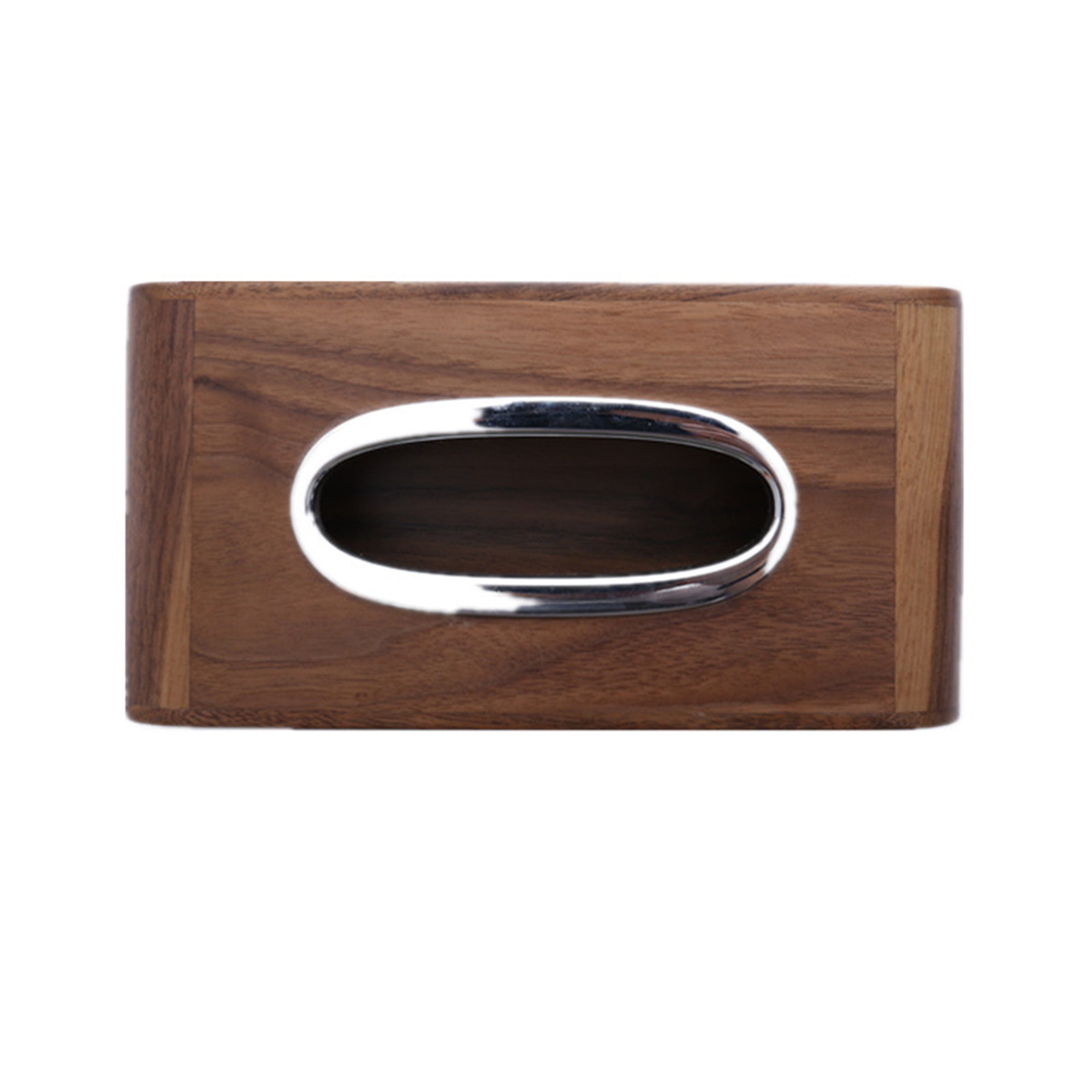 Rectangle Walnut Wood Tissue Box Cover, Wooden Storage Box